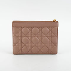Christian Dior Caro Every Pouch Clutch Rose Nude