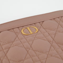 Christian Dior Caro Every Pouch Clutch Rose Nude