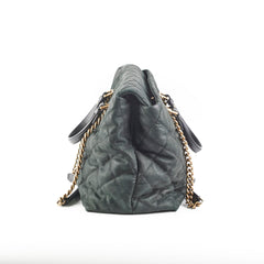 Chanel Caviar Turnlock Top Handle Tote Bag Black