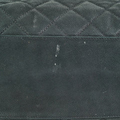 Chanel Caviar Turnlock Top Handle Tote Bag Black