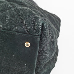 Chanel Caviar Turnlock Top Handle Tote Bag Black