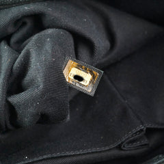 Chanel Caviar Turnlock Top Handle Tote Bag Black