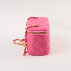Chanel Pink Vanity Coco Chain (microchip)