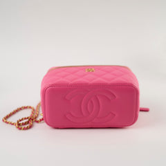 Chanel Pink Vanity Coco Chain (microchip)
