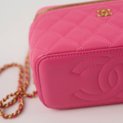 Chanel Pink Vanity Coco Chain (microchip)