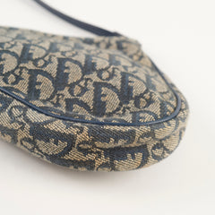 Christian Dior Vintage Saddle Pouch Blue