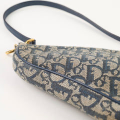 Christian Dior Vintage Saddle Pouch Blue