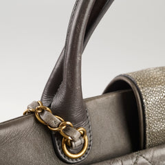 Chanel Quilted Leather and Stingray Shopper Tote Grey 16 Series