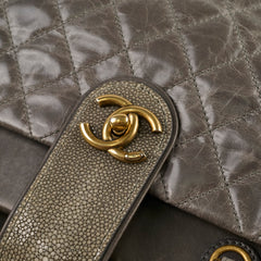 Chanel Quilted Leather and Stingray Shopper Tote Grey 16 Series