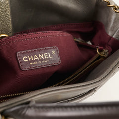 Chanel Quilted Leather and Stingray Shopper Tote Grey 16 Series