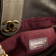 Chanel Quilted Leather and Stingray Shopper Tote Grey 16 Series