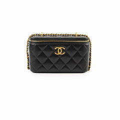 Chanel Vanity with Mirror Crossbody Black Microchipped