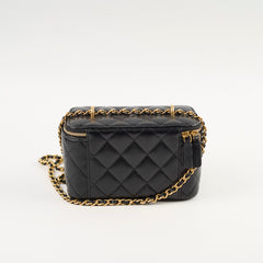 Chanel Vanity with Mirror Crossbody Black Microchipped