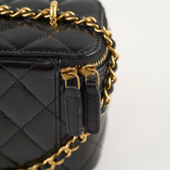 Chanel Vanity with Mirror Crossbody Black Microchipped