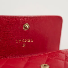 Chanel Boy Card Holder Caviar Red