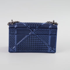 Dior Mini Diorama Blue Metallic
