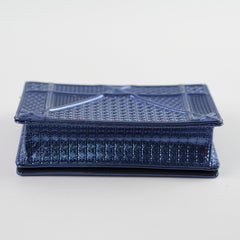 Dior Mini Diorama Blue Metallic