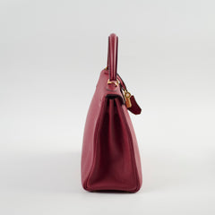 Hermes Kelly 25 Togo Rouge Grenat C Stamp 2018