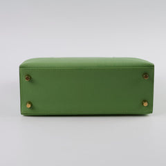 Hermes Kelly 25 Epsom Vert Criquet D Stamp 2019