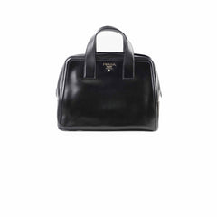 Prada Large Leather Tote Black