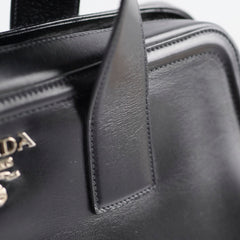 Prada Large Leather Tote Black