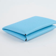 Hermes Calvi Blue Celeste Epsom