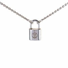 Louis Vuitton Lockit Pendant Necklace Sterling Silver