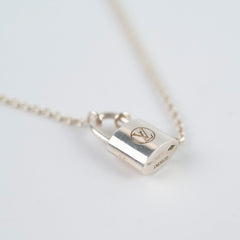 Louis Vuitton Lockit Pendant Necklace Sterling Silver
