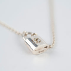 Louis Vuitton Lockit Pendant Necklace Sterling Silver