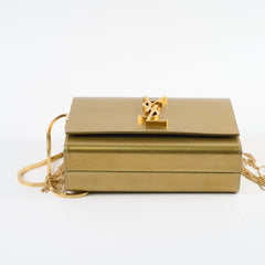 Saint Laurent Kate Box Cross Body Bag Gold