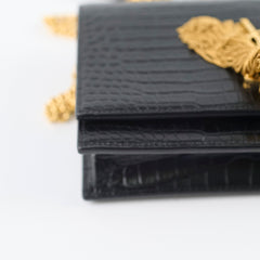 Saint Laurent Tassel Kate Chain Wallet WOC Black