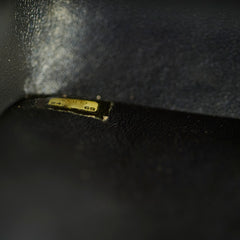 Chanel Small Lambskin Classic Flap Mettalic Navy Series 24
