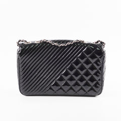 Chanel Patent Medium Coco Boy Flap Black