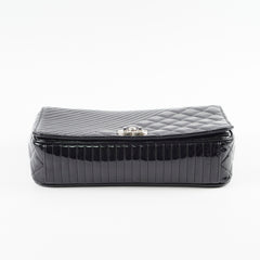 Chanel Patent Medium Coco Boy Flap Black