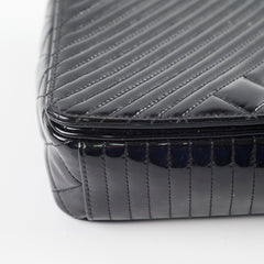 Chanel Patent Medium Coco Boy Flap Black