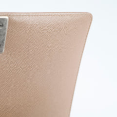 Chanel Old Medium Boy Bag Chevron Dark Pink