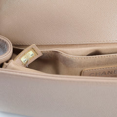 Chanel Old Medium Boy Bag Chevron Dark Pink