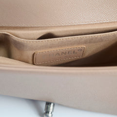 Chanel Old Medium Boy Bag Chevron Dark Pink