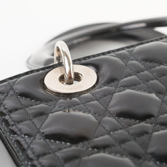 Christian Dior Medium Lady Dior Patent Black