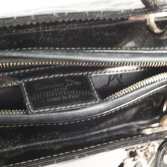 Christian Dior Medium Lady Dior Patent Black