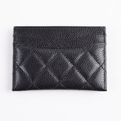 Chanel 5 Slot Caviar Black Cardholder - Series 29