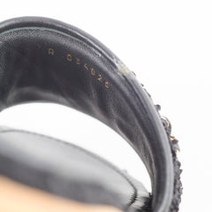 Chanel Tweed Mules Black Size 38