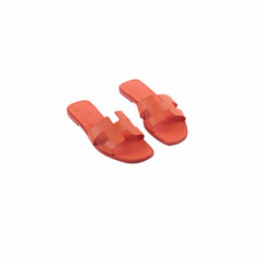 Hermes Oran Sandal Epsom Orange Size 39.5
