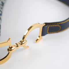 Christian Dior Vintage Saddle Bag Navy