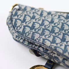 Christian Dior Vintage Saddle Bag Navy
