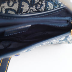 Christian Dior Vintage Saddle Bag Navy