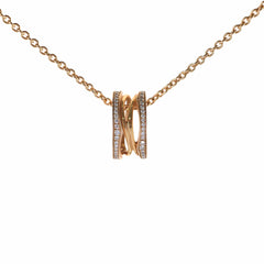 Bvlgari B.Zero1 with Diamonds Necklace Rose Gold