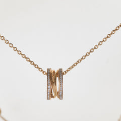 Bvlgari B.Zero1 with Diamonds Necklace Rose Gold