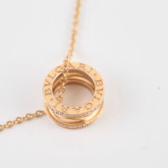 Bvlgari B.Zero1 with Diamonds Necklace Rose Gold