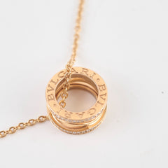 Bvlgari B.Zero1 with Diamonds Necklace Rose Gold